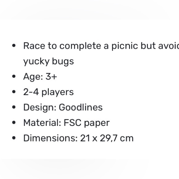 Kikkerland Yum Yuck picnic game for 2-4 players ages 3+ NIB - Picture 4 of 16